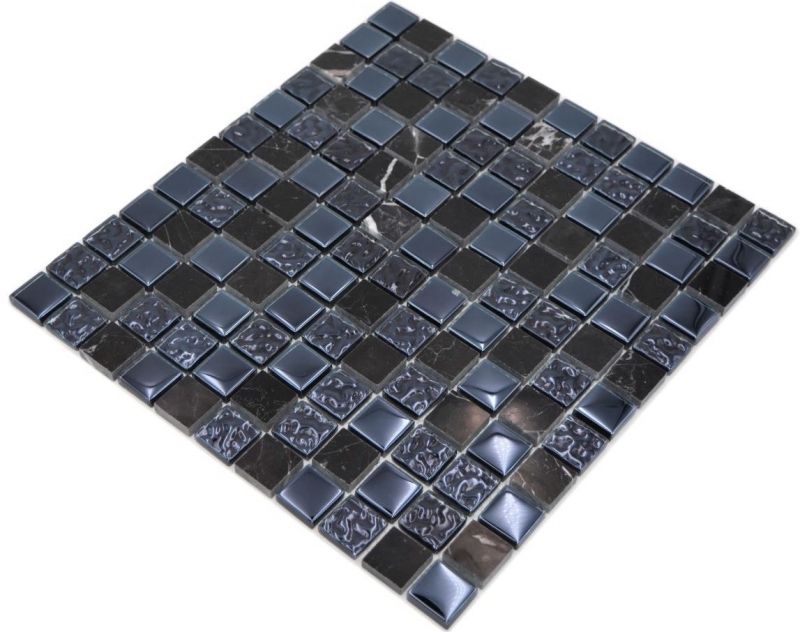 Piedra natural rústico mosaico de mármol azulejo mosaico de vidrio gris grafito negro antracita backsplash cocina backsplash baño WC - MOS82-0208