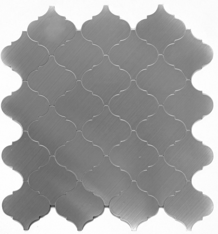 Muestra de mano mosaico azulejo autoadhesivo aluminio plata metal florentino MOS200-22LAT_m
