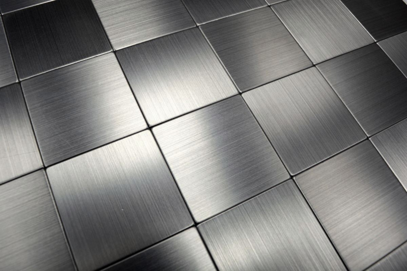 mosaico autoadhesivo azulejo ALU plata metal azulejo backsplash cocina splashback MOS200-4MM99