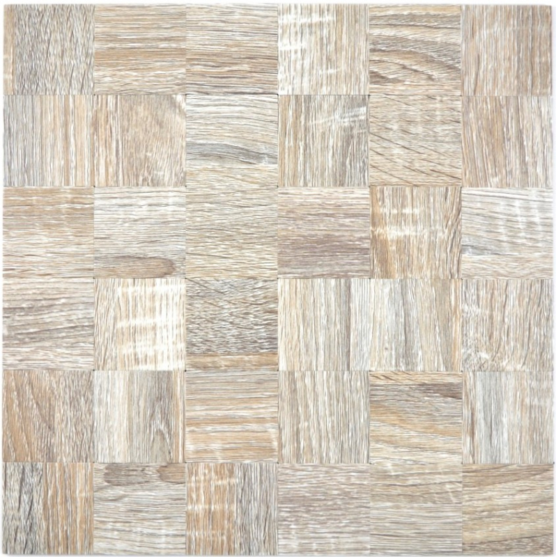 mosaico autoadhesivo ALU gris claro metal efecto madera MOS200-2222