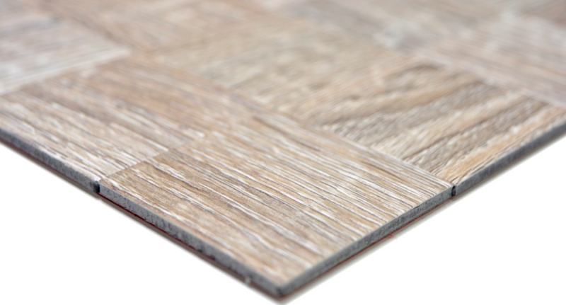 mosaico autoadhesivo ALU gris claro metal efecto madera MOS200-2222