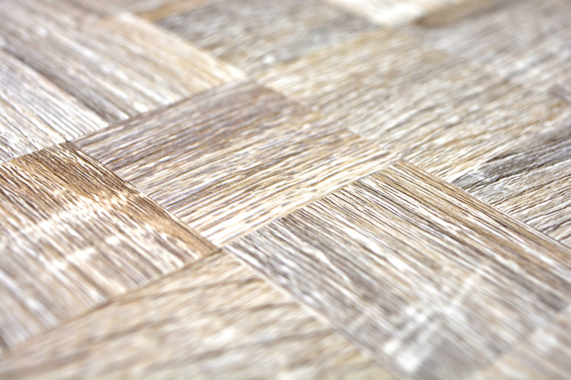 mosaico autoadhesivo ALU gris claro metal efecto madera MOS200-2222