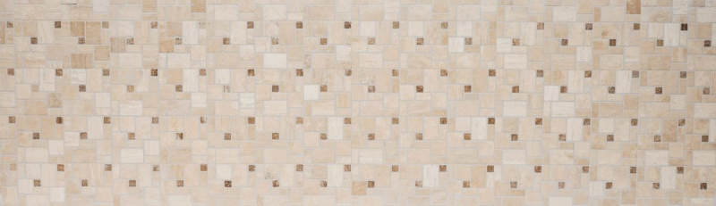 mosaico autoadhesivo azulejo travertino piedra natural beige travertino beige MOS200-4CM14