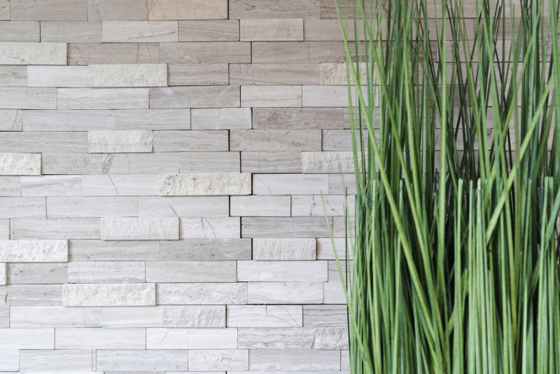 Piedra natural autoadhesiva mármol azulejos de pared cocina splashback paneles de pared DIY MOS200-0120