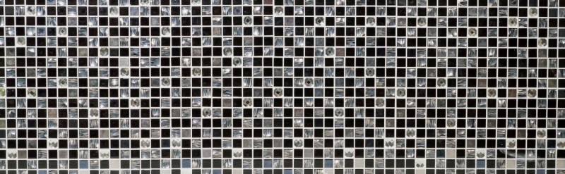 Azulejo de mosaico de vidrio de acero inoxidable autoadhesivo cocina splashback pared revestimiento MOS200-4CM26