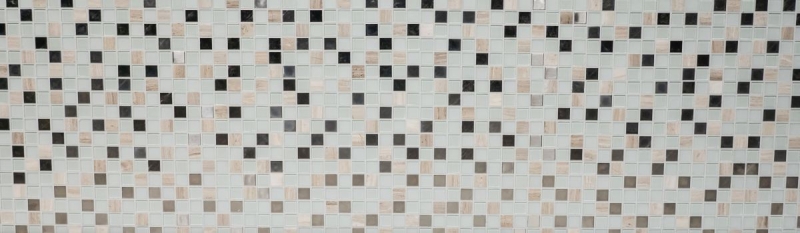 mosaico de vidrio autoadhesivo mosaico de azulejos de piedra natural de acero inoxidable crema blanco MOS200-4CM32