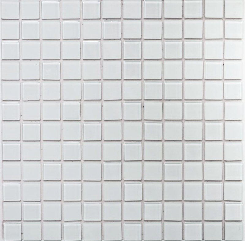 mosaico de vidrio autoadhesivo azulejo mosaico blanco mate azulejo backsplash cocina splashback MOS200-4CM20