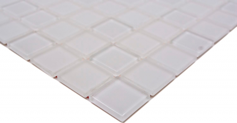 mosaico de vidrio autoadhesivo azulejo mosaico blanco mate azulejo backsplash cocina splashback MOS200-4CM20