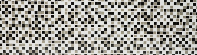 mosaico de vidrio autoadhesivo azulejo de mosaico de barro negro blanco MOS200-4CM30