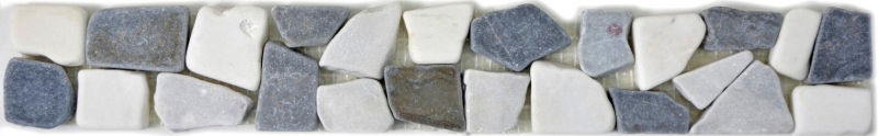 Mármol piedra natural gris blanco negro antracita frontera azulejo backsplash pared cocina baño aseo sauna - MOSBor-WG0102