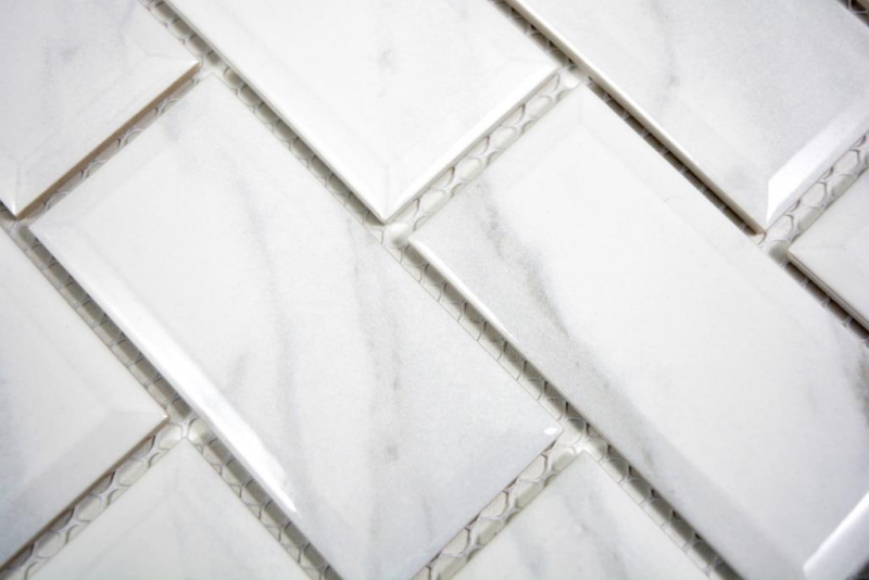 Muestra de mano cerámica mosaico Metro Carrara look backsplash cocina splashback BAD ducha MOS26M-0203_m