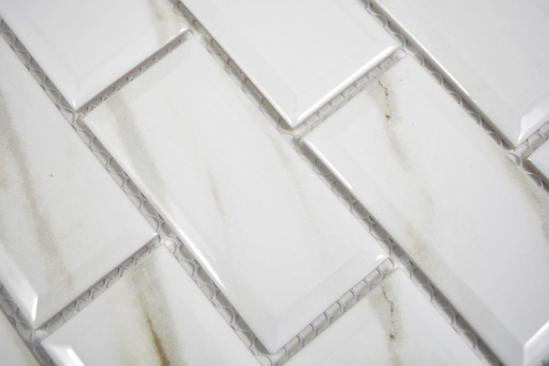 Muestra de mano cerámica mosaico Metro Calacatta backsplash cocina splashback BAD ducha MOS26M-0204_m