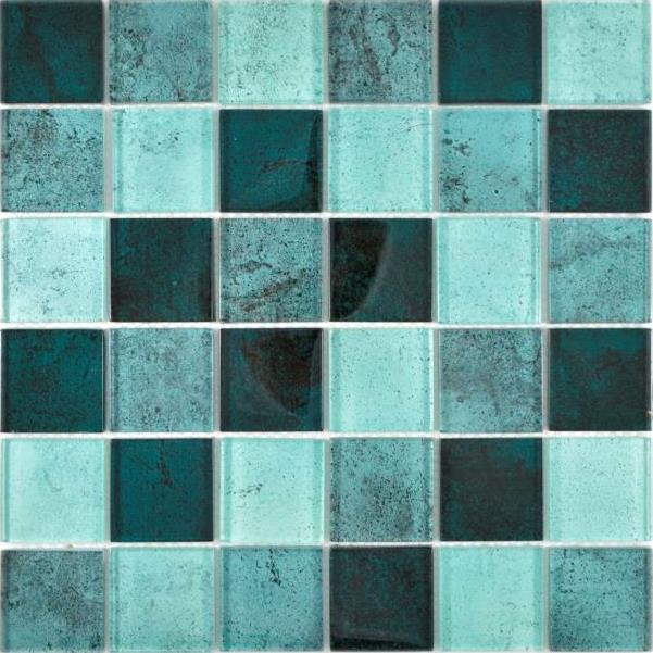 Mosaico de vidrio mosaico azulejos verde turquesa petróleo pared azulejo backsplash cocina cuarto de baño MOS88-0018