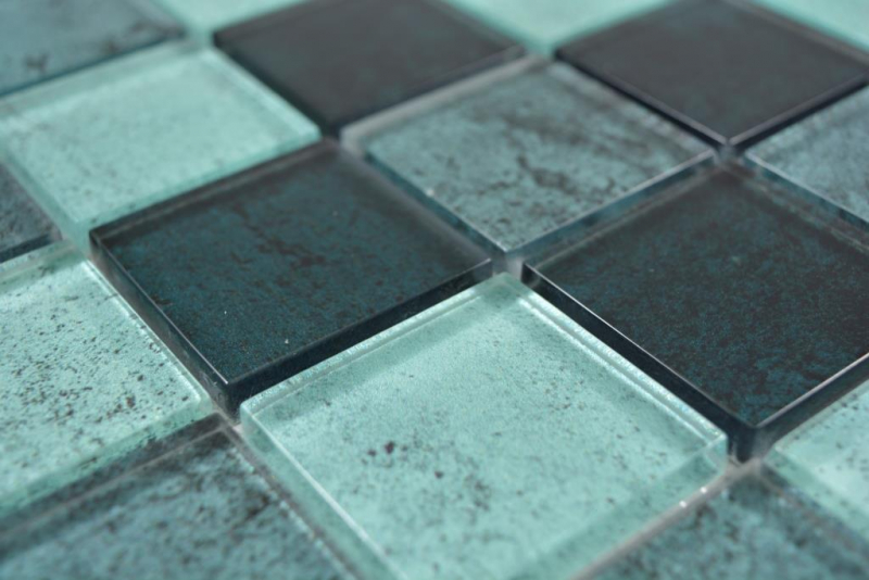 Mosaico de vidrio mosaico azulejos verde turquesa petróleo pared azulejo backsplash cocina cuarto de baño MOS88-0018