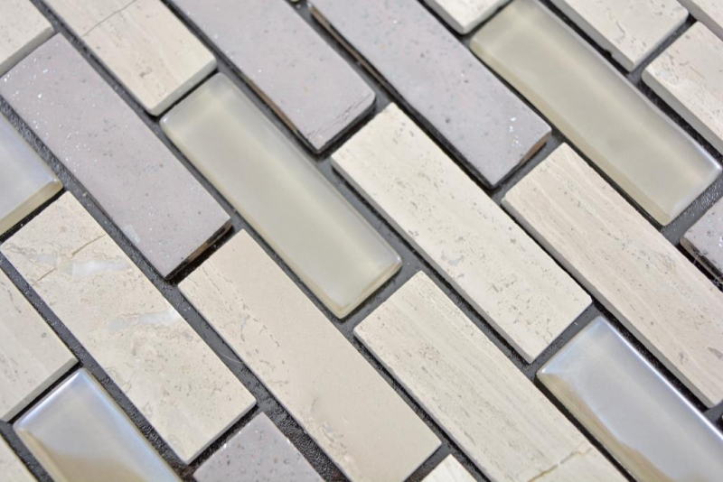 Muestra de mano mosaico translúcido autoadhesivo mosaico de vidrio compuesto piedra vidrio gris MOS200-002_m