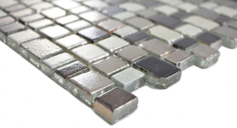 Muestra de mano transparente cristal mosaico vidrio mosaico café pared azulejo backsplash cocina baño MOS85-1213_m