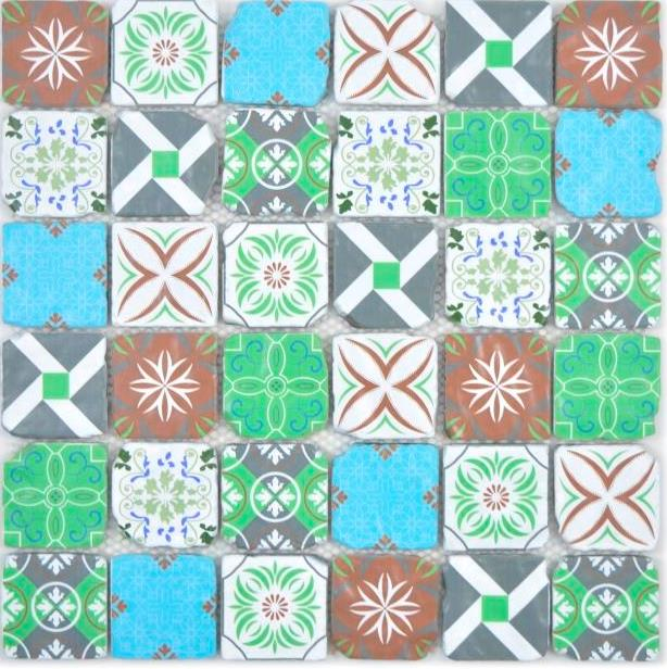 Muestra de mano transparente cristal mosaico retro pared azulejo espejo cocina baño MOS160-0909_m