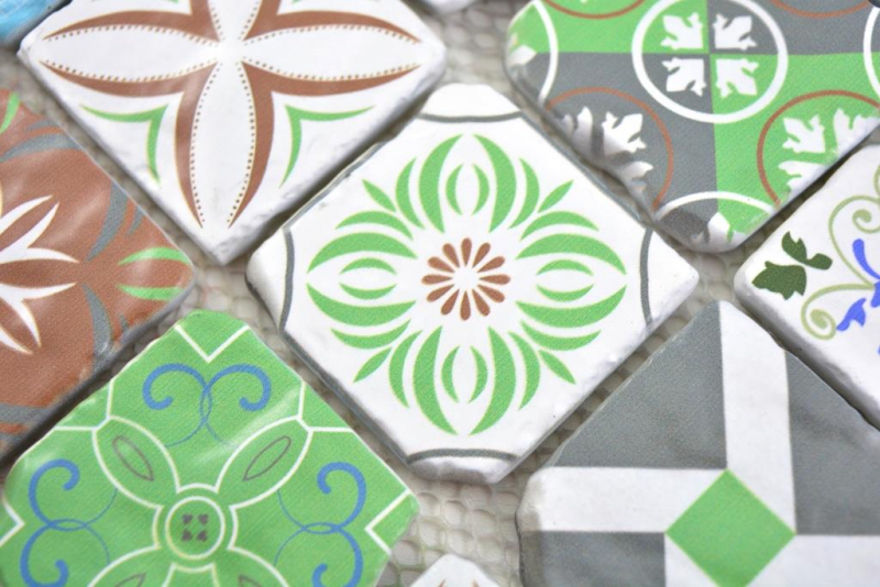 Muestra de mano transparente cristal mosaico retro pared azulejo espejo cocina baño MOS160-0909_m