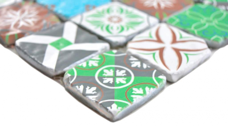 Muestra de mano transparente cristal mosaico retro pared azulejo espejo cocina baño MOS160-0909_m