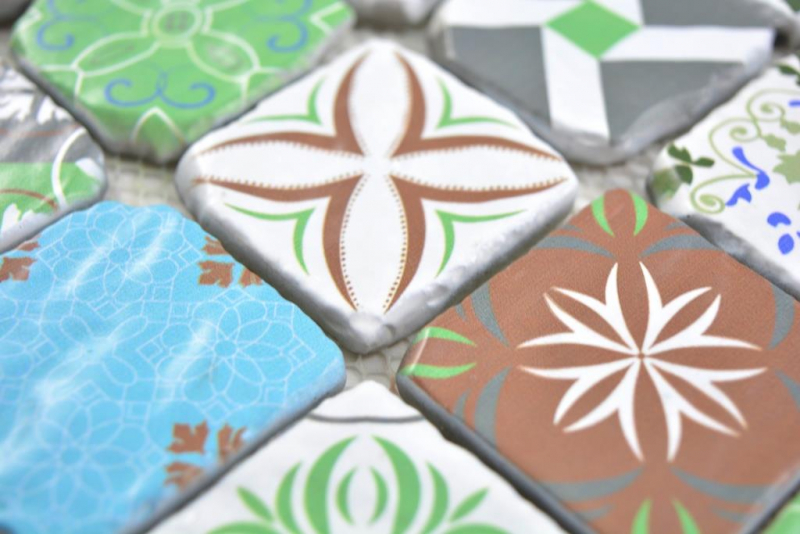 Muestra de mano transparente cristal mosaico retro pared azulejo espejo cocina baño MOS160-0909_m