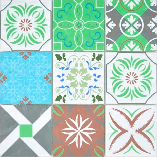 Muestra de mano transparente cristal mosaico retro pared azulejo espejo cocina baño MOS160-1234_m