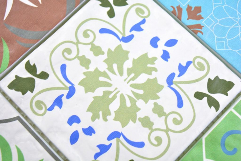 Muestra de mano transparente cristal mosaico retro pared azulejo espejo cocina baño MOS160-1234_m