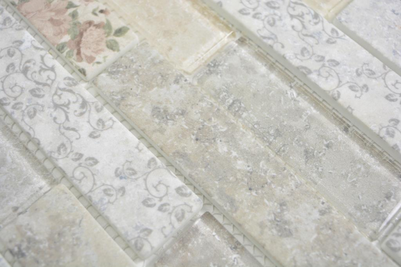 Translúcido mosaico de ladrillo compuesto ECO mosaico de vidrio rosa pared azulejo backsplash cocina cuarto de baño MOS24-2095