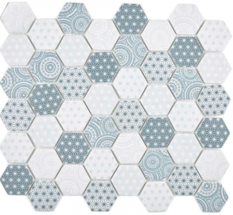 GLASS mosaico Hexágono ECO azul mosaico azulejo pared backsplash cocina cuarto de baño
