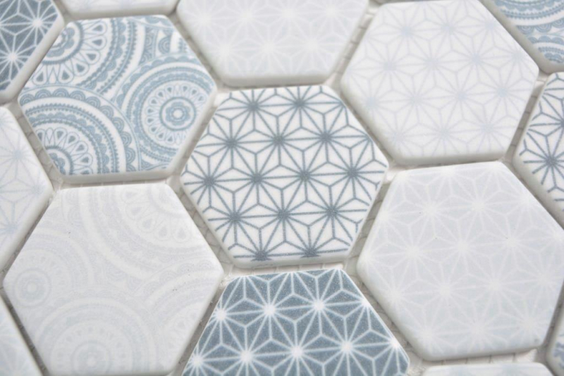 GLASS mosaico Hexágono ECO azul mosaico azulejo pared backsplash cocina cuarto de baño