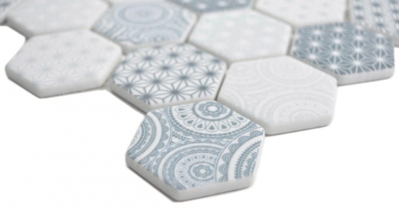 GLASS mosaico Hexágono ECO azul mosaico azulejo pared backsplash cocina cuarto de baño