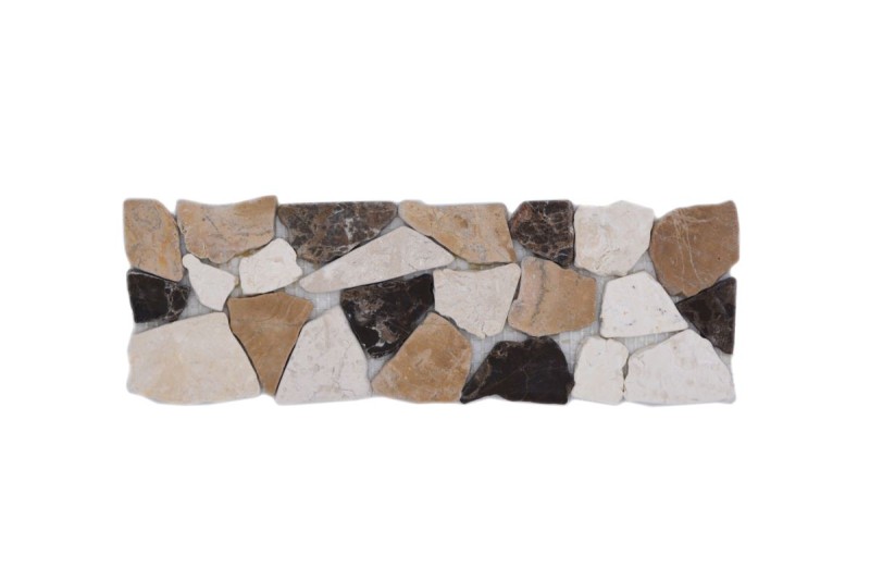 Mármol frontera frontera Castanao crema beige marrón piedra natural frontera pared baño cocina suelo sauna aseo - MOSBOR-CB15