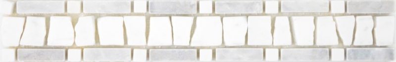 Mármol frontera frontera gris gris claro plata blanco crema piedra natural frontera suelo pared cocina aseo sauna baño - MOSBOR-GW03