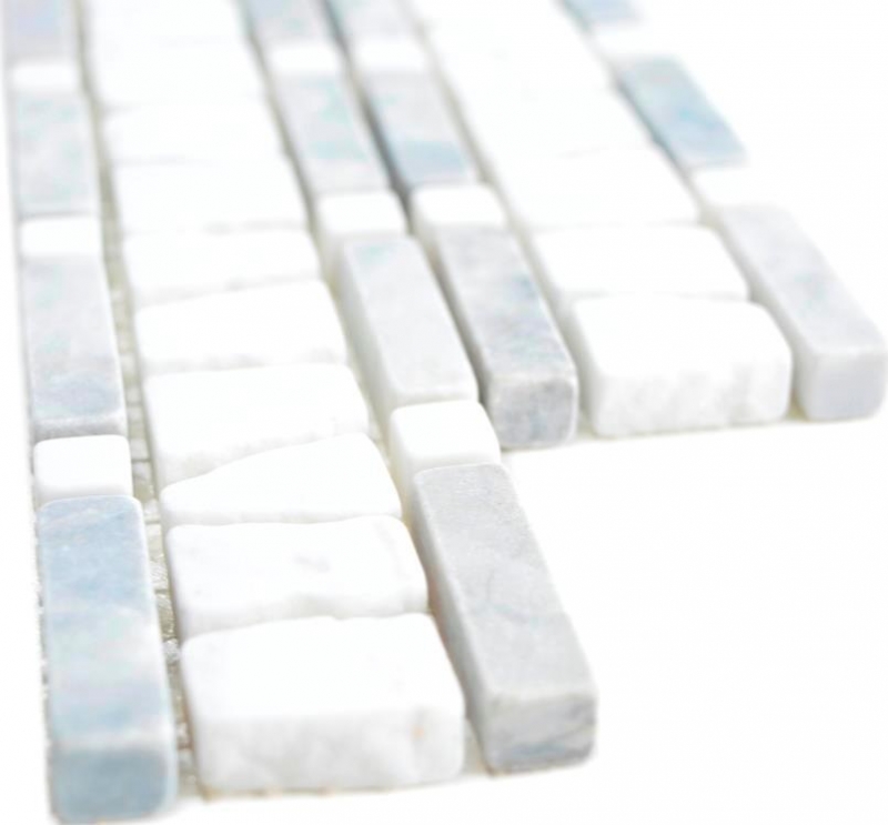 Mármol frontera frontera gris gris claro plata blanco crema piedra natural frontera suelo pared cocina aseo sauna baño - MOSBOR-GW03