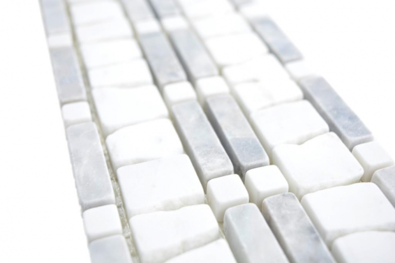 Mármol frontera frontera gris gris claro plata blanco crema piedra natural frontera suelo pared cocina aseo sauna baño - MOSBOR-GW03