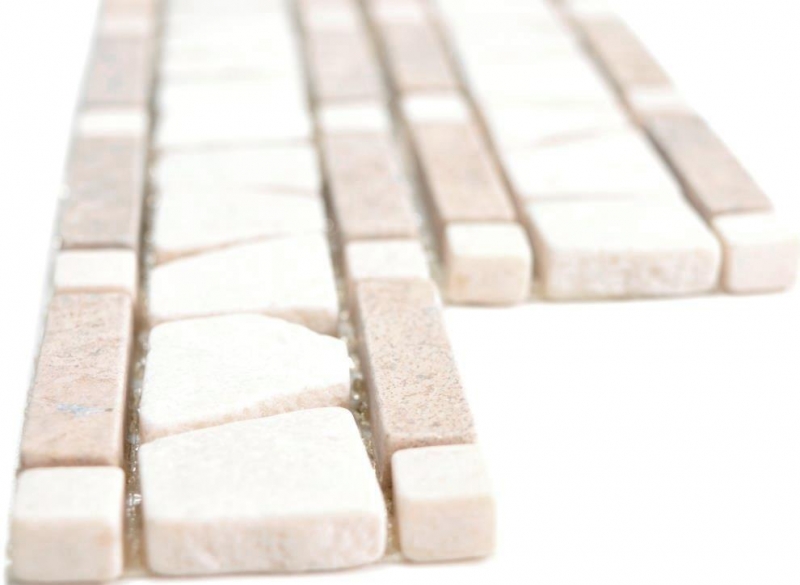 Borde de mármol chocolate crema beige nogal marrón borde de piedra natural pared baño cocina suelo WC sauna - MOSBOR-BC07