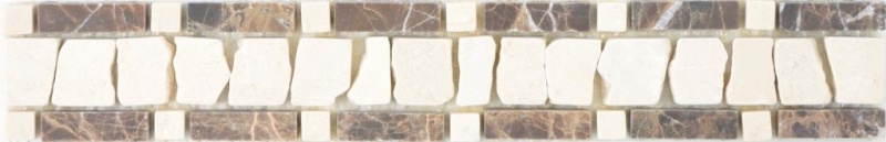 Borde de mármol marrón oscuro chocolate marrón crema beige borde de piedra natural pared baño cocina suelo sauna - MOSBOR-EC11