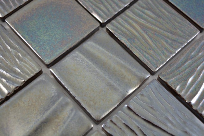 Azulejo de mosaico de cerámica negro iridium antracita azulejo de mosaico pared azulejo backsplash cocina cuarto de baño MOS14-0003