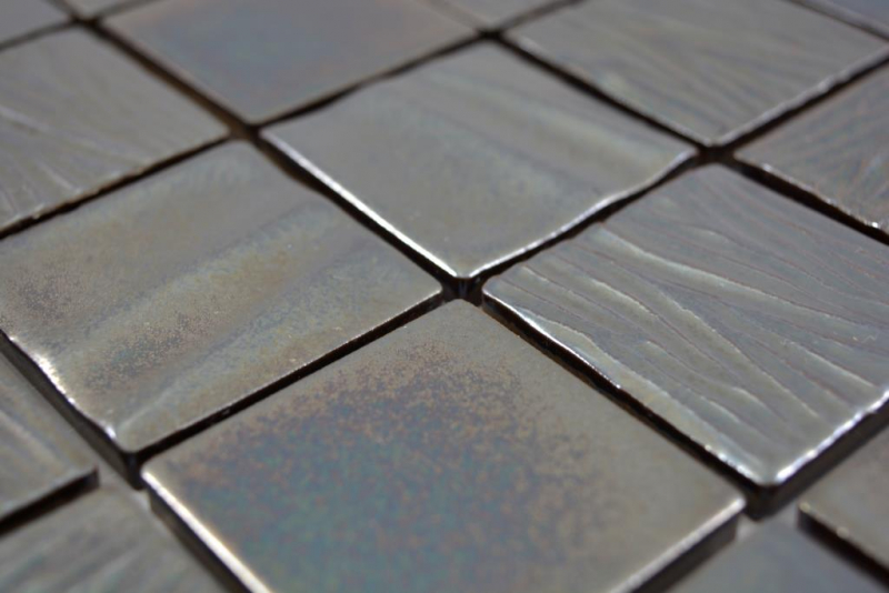 Muestra de mano mosaico de cerámica Kanaan negro mosaico azulejo pared azulejo backsplash cocina baño MOS14-0003_m