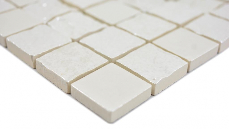 Muestra de mano mosaico de cerámica Bakú blanco mosaico azulejo pared azulejo backsplash cocina baño MOS14-0001_m