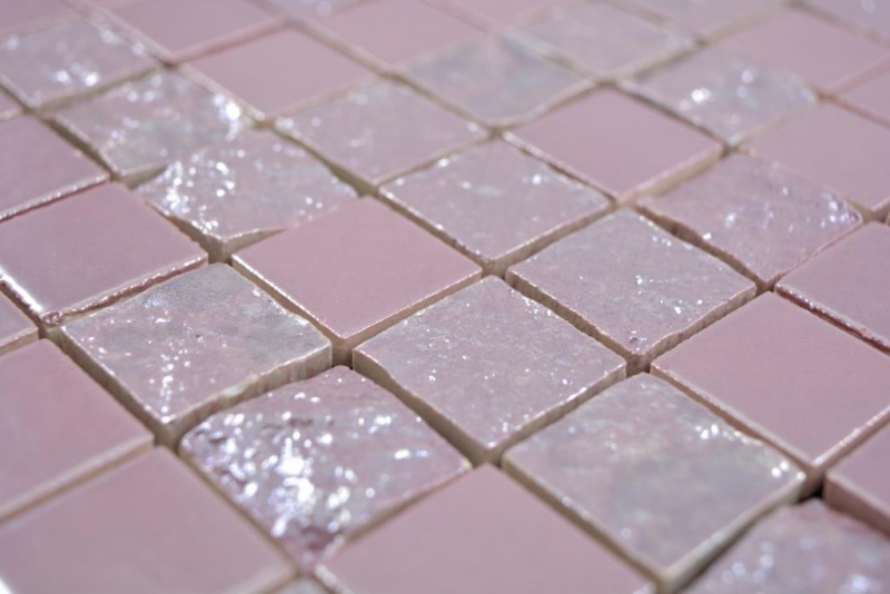 Muestra de mano mosaico de cerámica Bakú rosa rosa mosaico azulejo pared azulejo backsplash cocina baño MOS18-1111_m