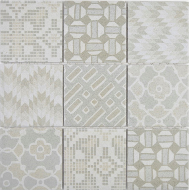 Muestra de mano cerámica mosaico picolo BIANCO mosaico azulejo pared azulejo backsplash cocina baño MOS22B-B01_m