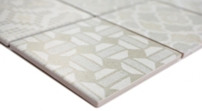 Muestra de mano cerámica mosaico picolo BIANCO mosaico azulejo pared azulejo backsplash cocina baño MOS22B-B01_m