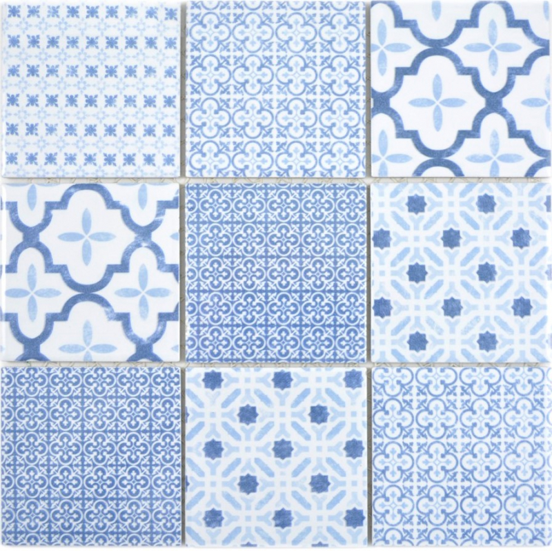 Muestra de mano mosaico de cerámica COOL azul mosaico azulejo pared azulejo backsplash cocina baño MOS22B-CB04_m