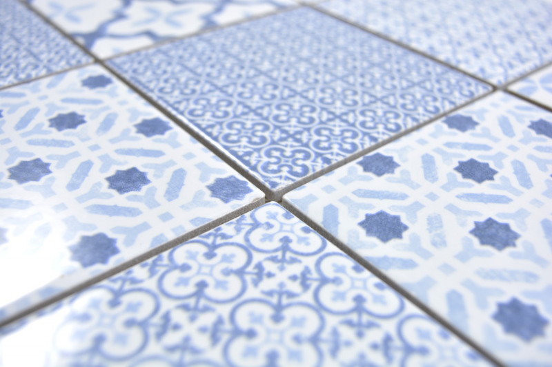 Muestra de mano mosaico de cerámica COOL azul mosaico azulejo pared azulejo backsplash cocina baño MOS22B-CB04_m