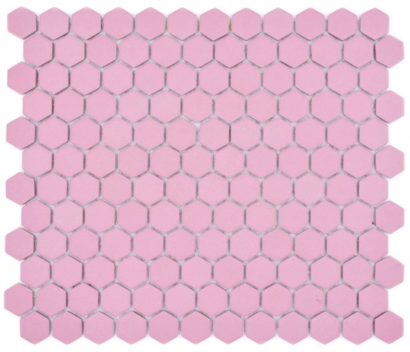 Mosaico cerámico hexágono rosa antiguo R10B plato de ducha azulejo suelo mosaico azulejos cocina baño MOS11H-1111-R10_f