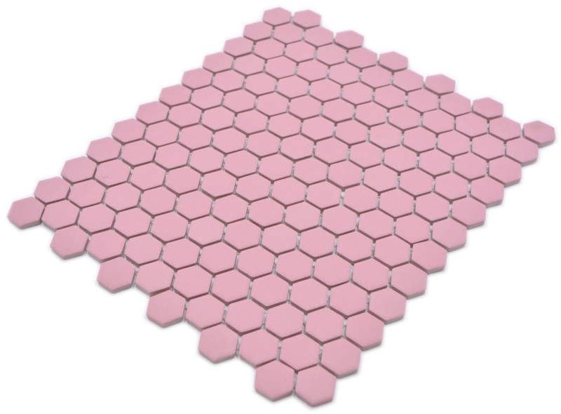 Mosaico cerámico hexágono rosa antiguo R10B plato de ducha azulejo suelo mosaico azulejos cocina baño MOS11H-1111-R10_f