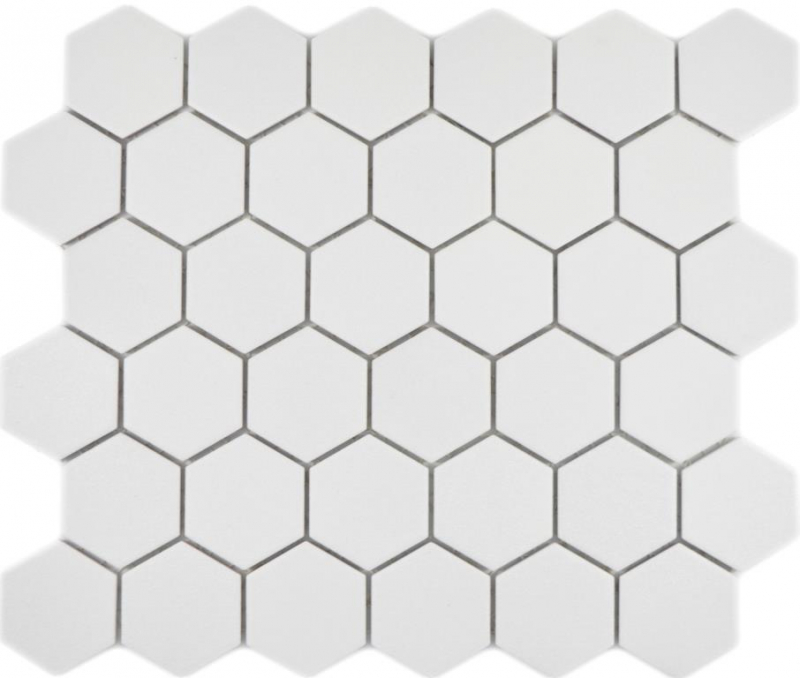 Hexagonal hexágono mosaico azulejo de cerámica blanco R10B plato de ducha azulejo del piso azulejo de mosaico antideslizante baño azulejo WC - MOS11H-0111-R10