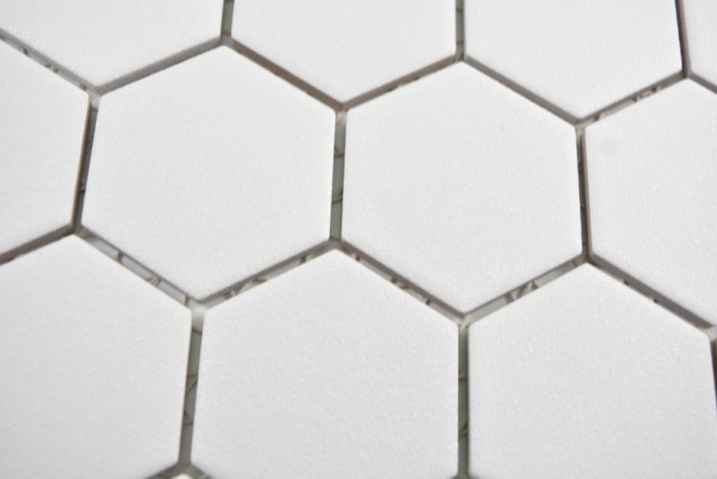 Hexagonal hexágono mosaico azulejo de cerámica blanco R10B plato de ducha azulejo del piso azulejo de mosaico antideslizante baño azulejo WC - MOS11H-0111-R10