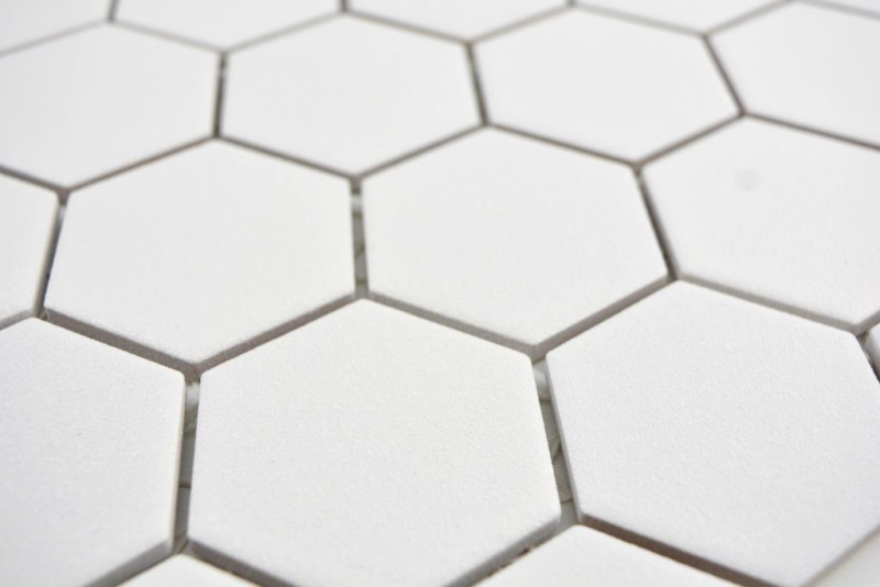 Hexagonal hexágono mosaico azulejo de cerámica blanco R10B plato de ducha azulejo del piso azulejo de mosaico antideslizante baño azulejo WC - MOS11H-0111-R10