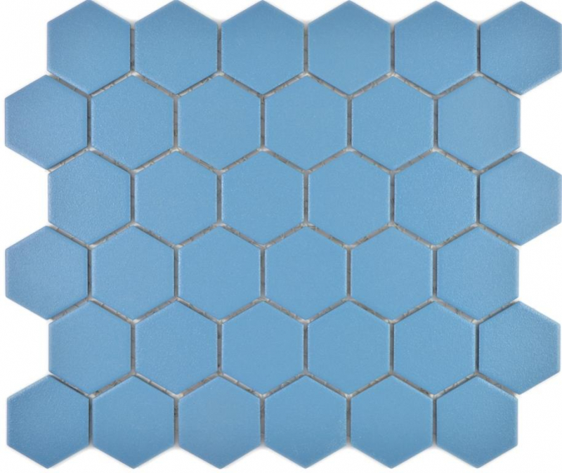 Muestra de mano mosaico cerámico hexágono azul-verde R10B plato de ducha azulejo suelo mosaico azulejo cocina baño MOS11H-0451-R10_m